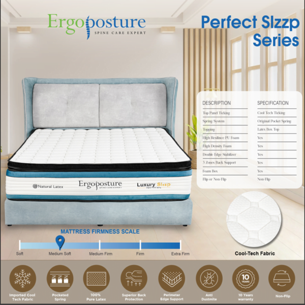 Ergoposture Spine Care LUXURY SLZZP Mattress - Image 2