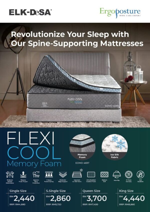 Ergoposture Spine Care FlexiCool MEMORY Mattress - Image 2