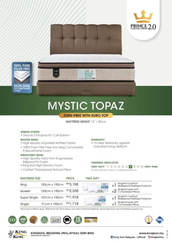 King Koil Prince MYSTIC TOPAZ Mattress - Image 3