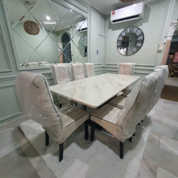 SNOWY Marble Dining Set - Image 2