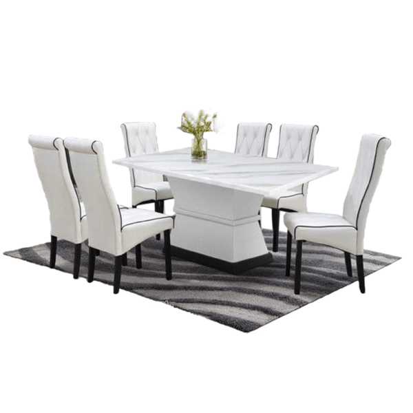 SNOWY Marble Dining Set - Image 3