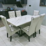 SNOWY Marble Dining Set - Image 4