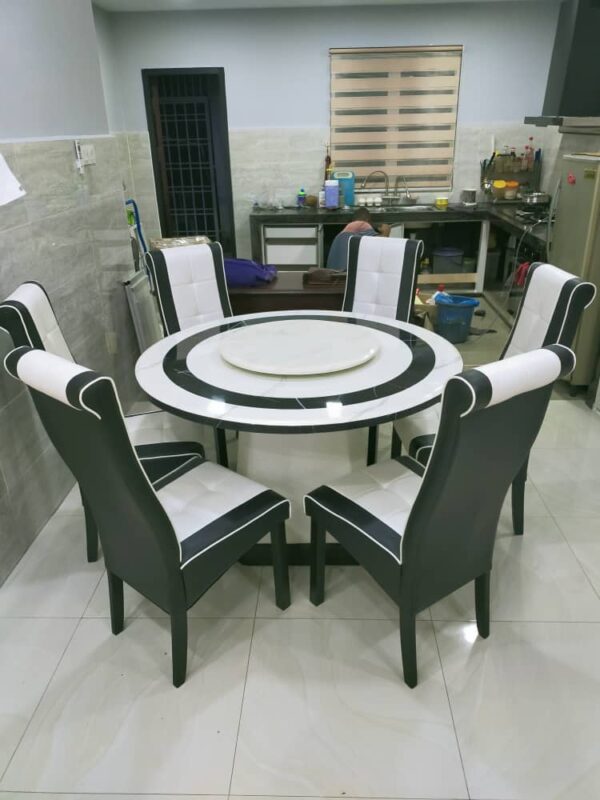 CHESS Marble Dining Table - Image 4