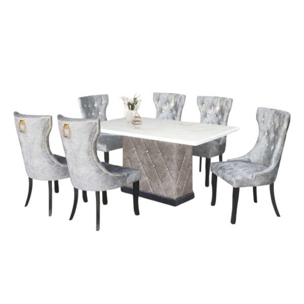 PADRA II Chesterfield Marble Dining Set - Image 2