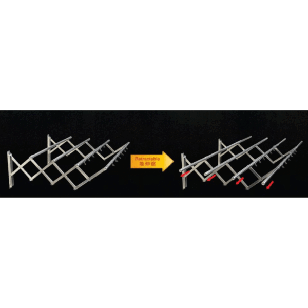 VEIKS Wall Mounted Retractable Cloth Hanger - Image 2