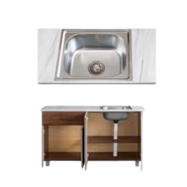 SILK Low Kitchen Cabinet with Sinki - Image 2