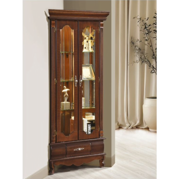 NATALIE Old Style Glass Display Cabinet (CORNER) - Image 3
