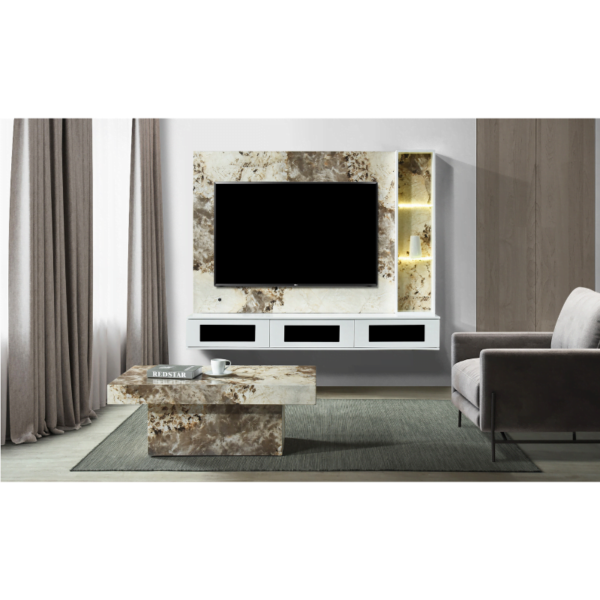 DINORIA Wall Mounted TV Cabinet - Image 2