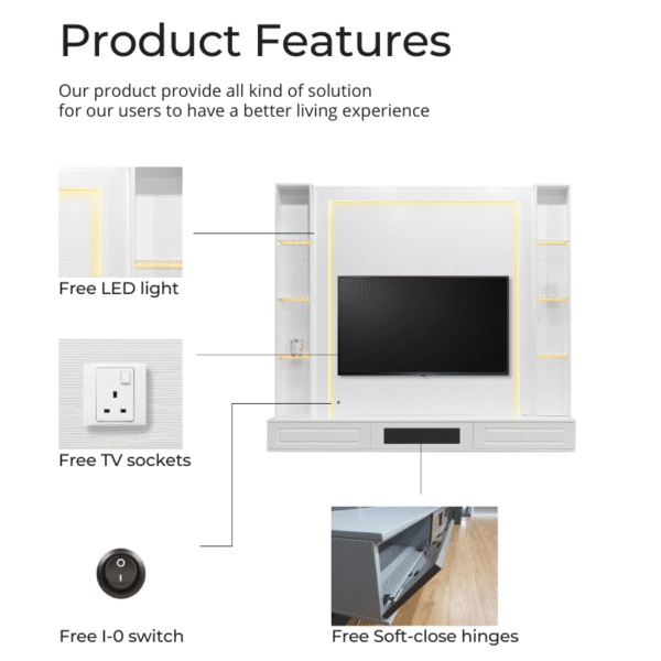 EWA Wall Mounted TV Cabinet - Image 3