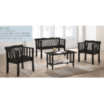 PELE III Wooden Sofa Set