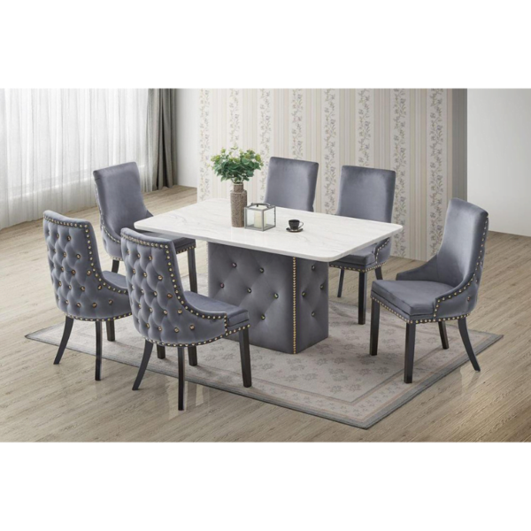 PADRA Chesterfield Marble Dining Set - Image 3