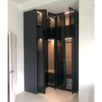 LED L Shape Wardrobe (W16 x 40 x 32 x H120")
