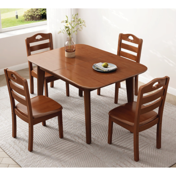 ROLAND Foldable Wooden Dining Set - Image 2