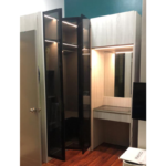 LED L Shape Wardrobe (L16 x 40 x 32" Custom Dressing Table x H96'')