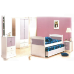 FALENO Wooden Pull Out Drawer Bed