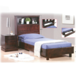 DARES Wooden Bed with Cabinet