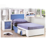 ERANO Wooden Drawer Bed with Cabinet