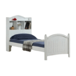 LADORA Wooden Bed with Cabinet