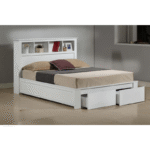 OLUFSEN Wooden Drawer Bed with Cabinet - Image 2