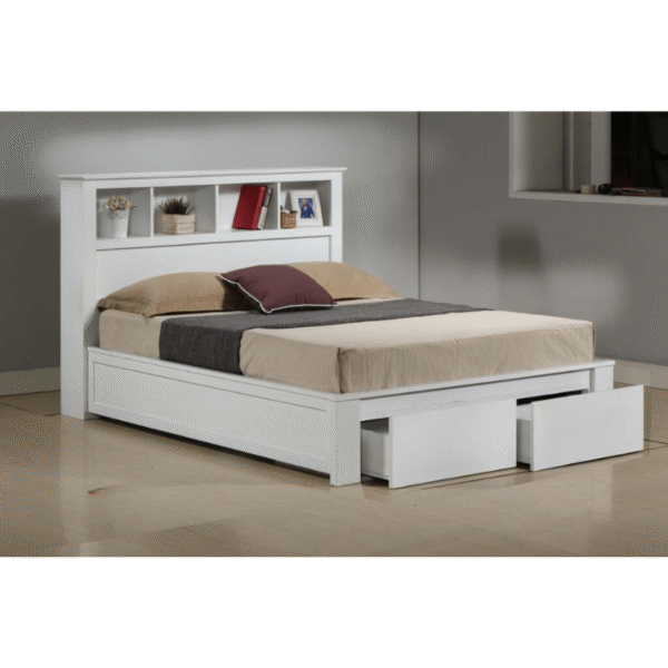OLUFSEN Wooden Drawer Bed with Cabinet - Image 2