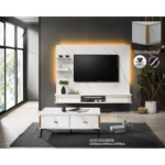 SAMURAI Wall Mounted TV Cabinet (with Coffee Table) - Image 2