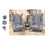 LOMANIA Chesterfield Wing Chair