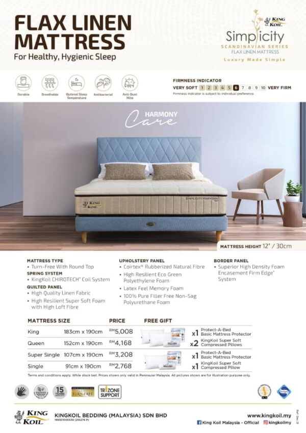 King Koil Simplicity HARMONY CARE Mattress - Image 6