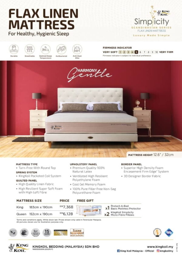 King Koil Simplicity HARMONY GENTLE Mattress - Image 5