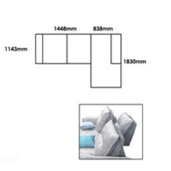 SHERATON L Shape Push Back Sofa - Image 2