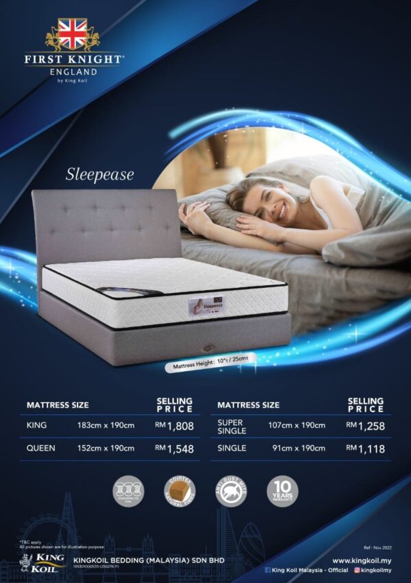 King Koil First Knight SLEEPEASE Mattress - Image 2