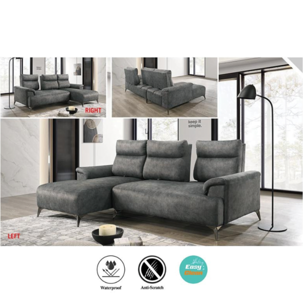 FRAPPU L Shape Push Back Sofa - Image 4