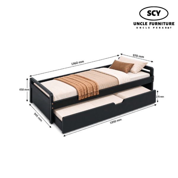 ARVEN Wooden Bed Pull Out - Image 2