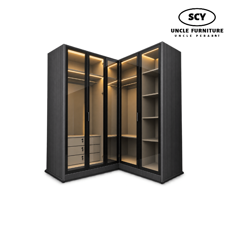 LED L Shape Wardrobe (32″x40″x40″x15″) LED L Shape Wardrobe (32"x40"x40"x15") - Image 1