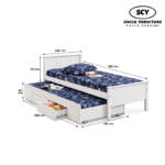 MORTON Wooden Pull Out Drawer Bed - Image 2