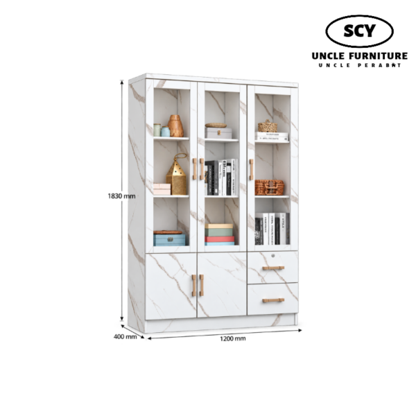 CELINA Glass Display Cabinet - Image 2