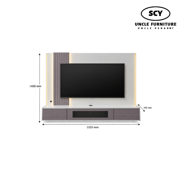 HALSTON Wall Mounted TV Cabinet - Image 2