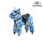 Horse Stool with Wheels